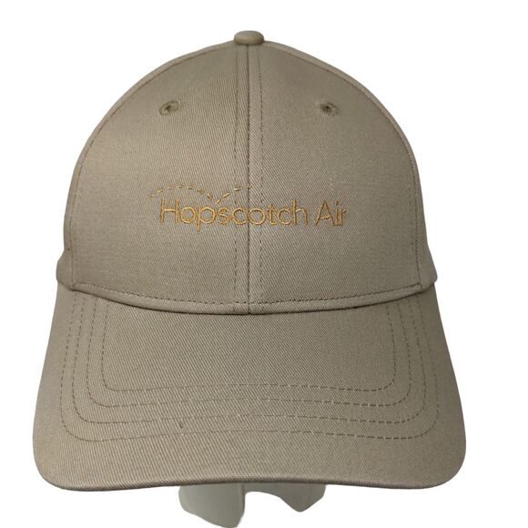 Lands' End Men's Strapback Hat Tan Size OS Embroidered Hopscotch Air Logo - Picture 1 of 7